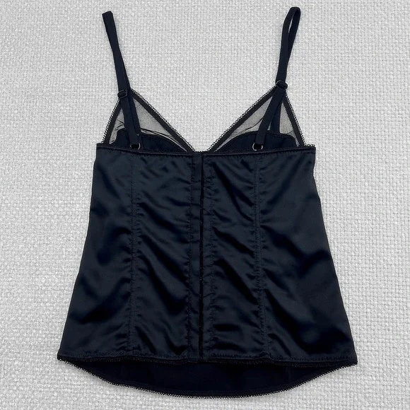Dolce & Gabbana Black Corset Top, Adjustable Strap Cami, Lingerie, Italian - Picture 2 of 10